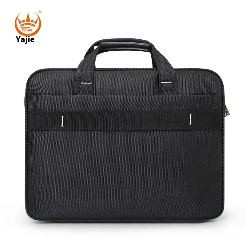 Sacoche ordinateur 15,6 pouces extensible en toile oxford noire