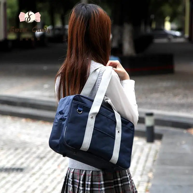 Sac bandoulière ordinateur 15,6 pouces, sac de cours en toile oxford