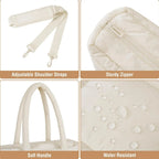Sac ordinateur femme effet doudoune en nylon, passant trolley
