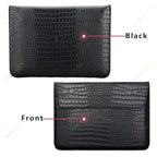 Housse ordinateur effet croco en simili cuir, rabat aimanté