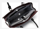 Sac ordinateur femme 14 pouces, bicolore vert et bordeaux