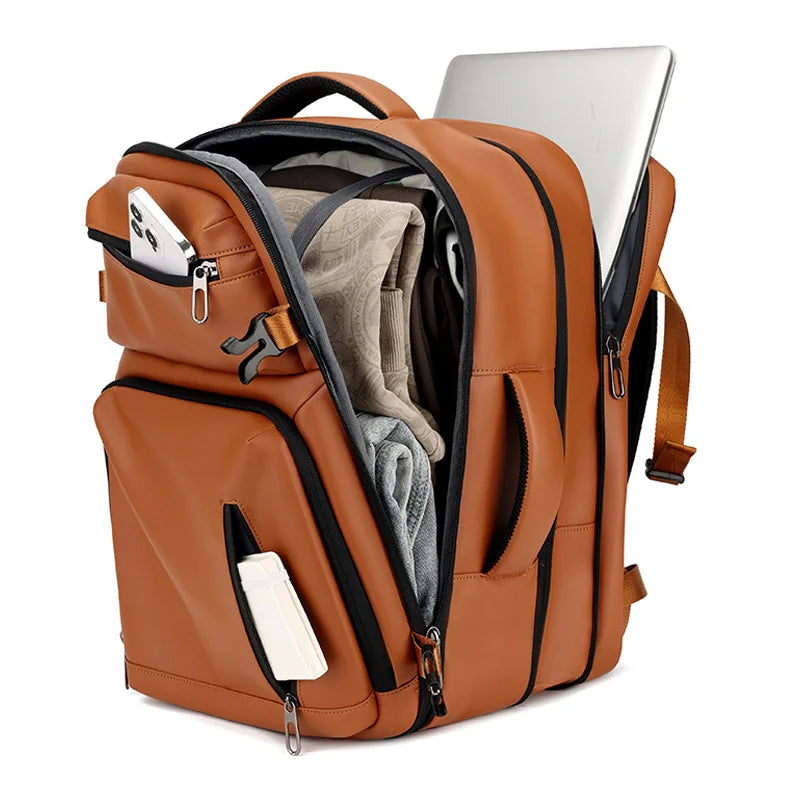 Sac à dos ordinateur 15,6 pouces extensible en simili cuir