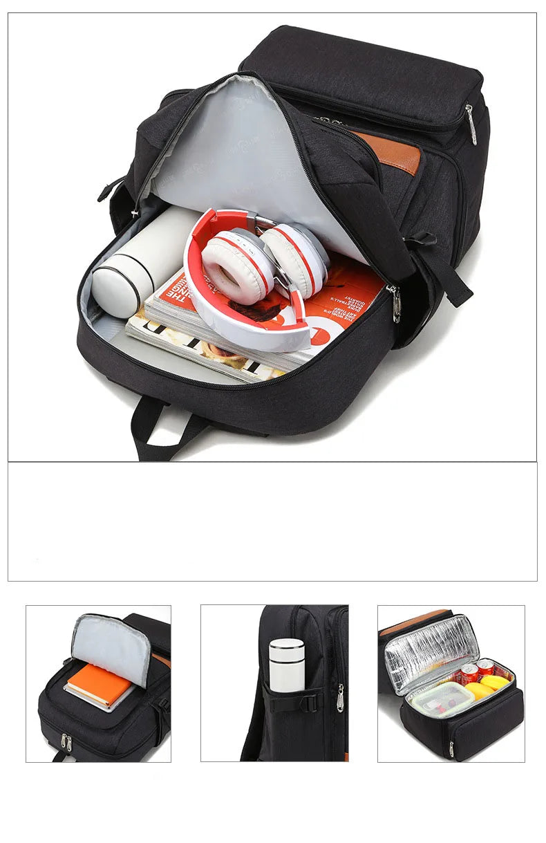 Sac à dos ordinateur avec compartiment repas isotherme et port USB