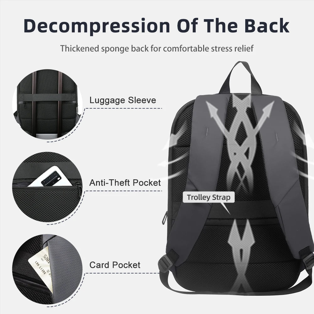 Sac à dos ordinateur 17,3 pouces extensible avec port USB