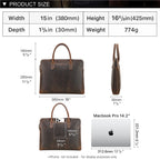 Sacoche ordinateur cuir homme extra-plate avec passant trolley