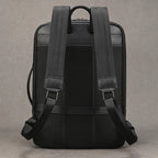 Sac à dos ordinateur cuir homme, deux compartiments zippés