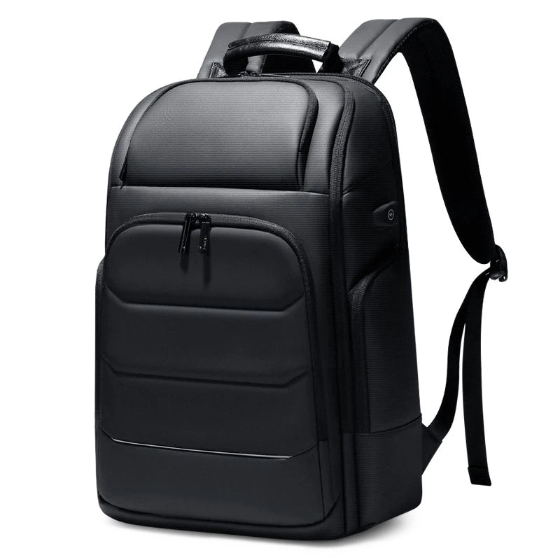 Sac à dos ordinateur USB 16 pouces extensible, toile oxford noire