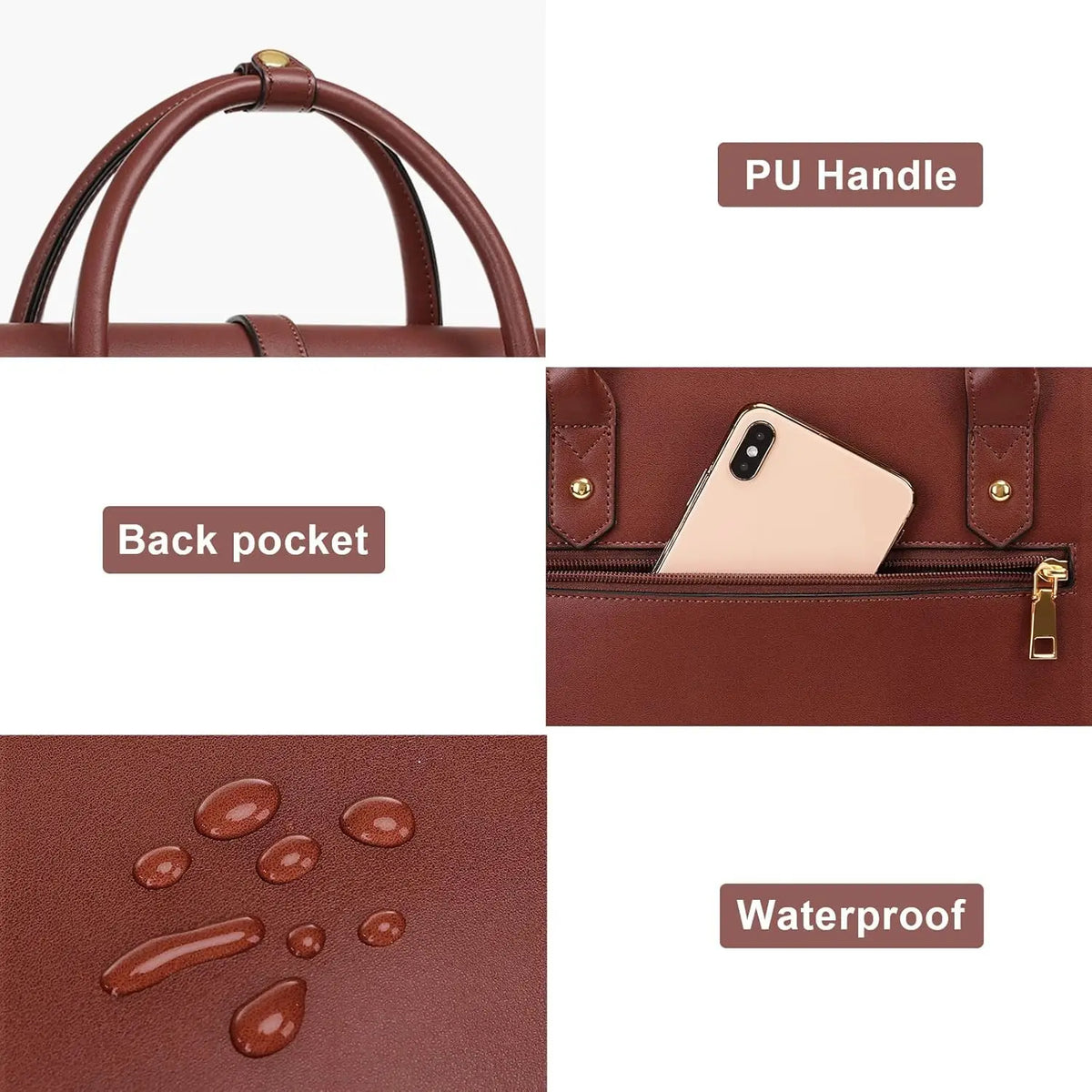 Sac ordinateur femme à nœud, 14 ou 15,6 pouces, douze coloris