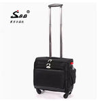 Trolley ordinateur 15,6 pouces en toile oxford, 4 roues pivotantes