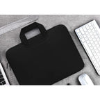 Pochette ordinateur à anses courtes et poche chargeur, 4 couleurs